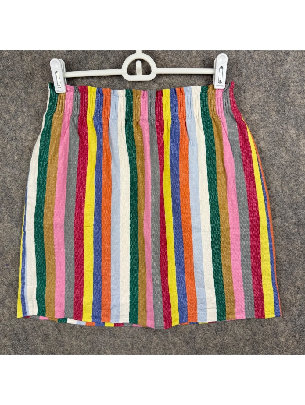 J. Crew Multicolor Striped Paper Bag Skirt Liner Pink Orange Yellow Size 0 707